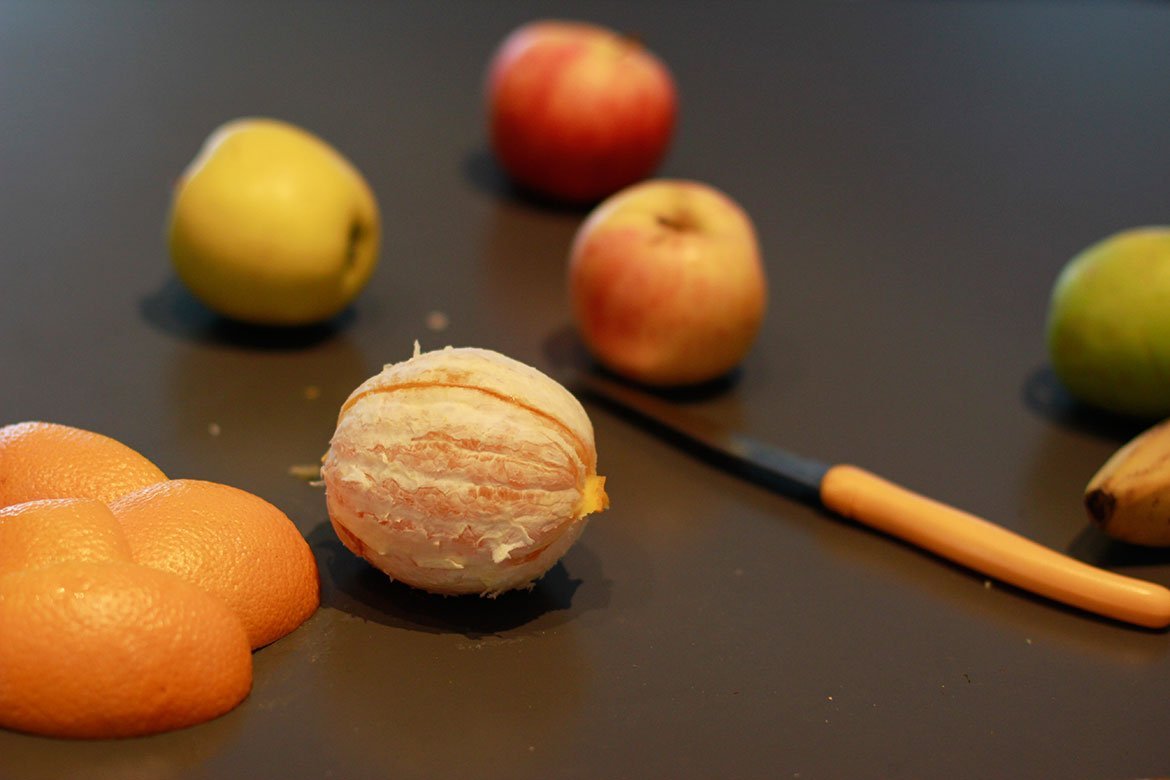 Fruits sur plan de travail