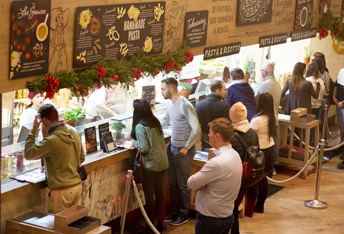 Vapiano gens qui font la queue