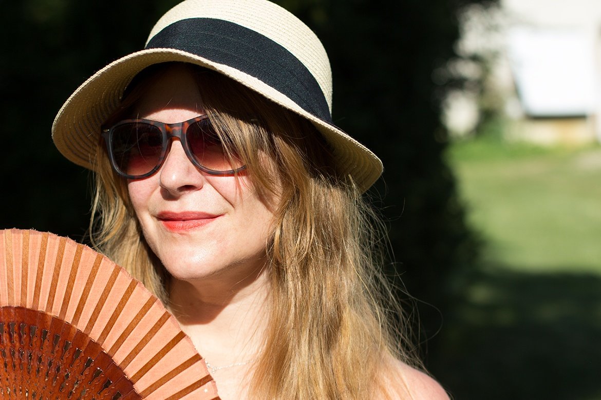 Protection Canicule chapeau éventail